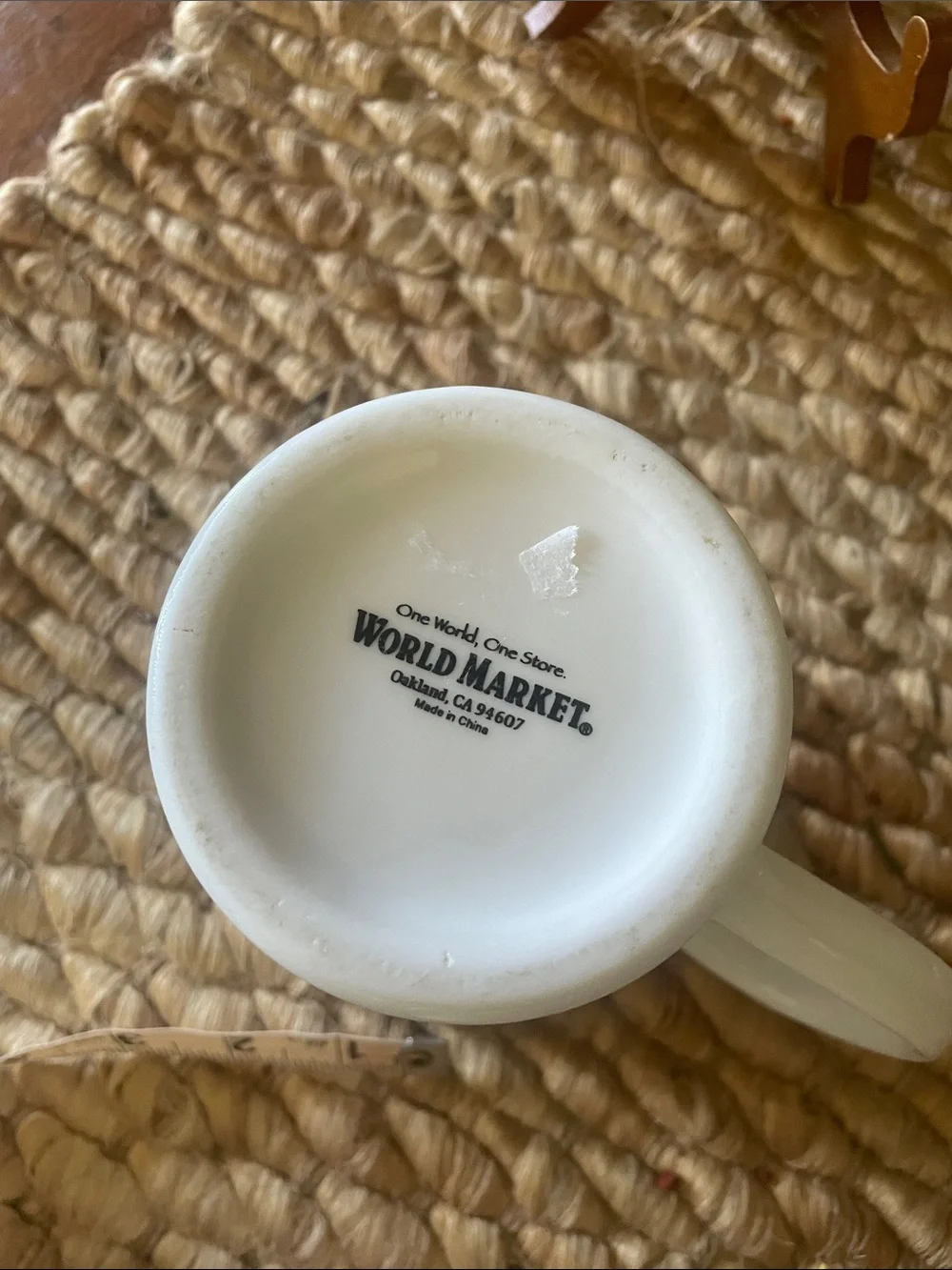 White Ceramic 'Measure & Pour' Pitcher like new world market